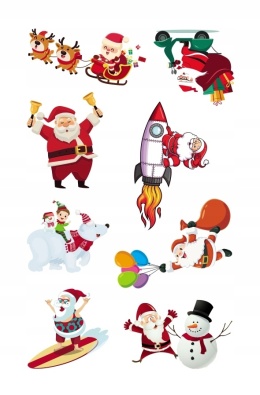 Kolorowanka z tatuażami Mikołaj świąteczna książeczka dla dzieci Skrzat