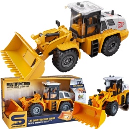 Koparka Pojazd Maszyna Budowlana Efekty Świetlne Dźwiękowe Ruchoma Łyżka