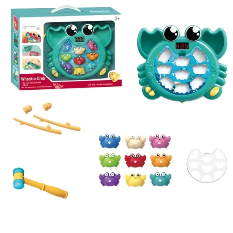 Krab Gra Zręcznościowa 2w1 Złap Kraba Łowienie Wbijak Zestaw Młoteczek