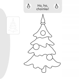 Malowanie doklejanie Choinka świąteczna kolorowanka z naklejkami dla dzieci