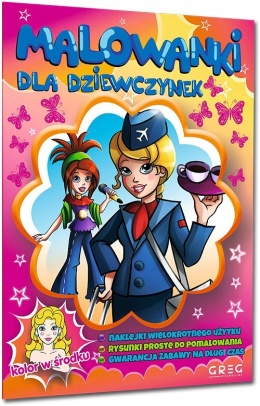 Malowanki dla dziewczynek kolorowanka dla dzieci zabawa z naklejkami!